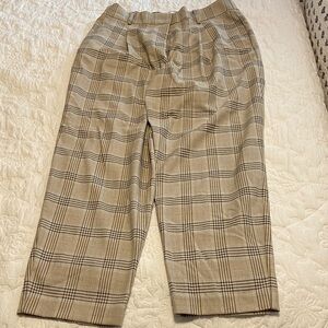 Classic Tan Plaid women's Pants